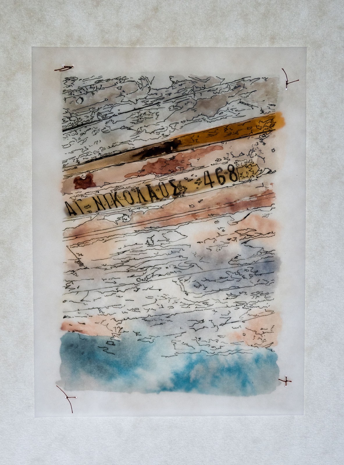 Aquarelle, crayon, papier calque, 14X10cm