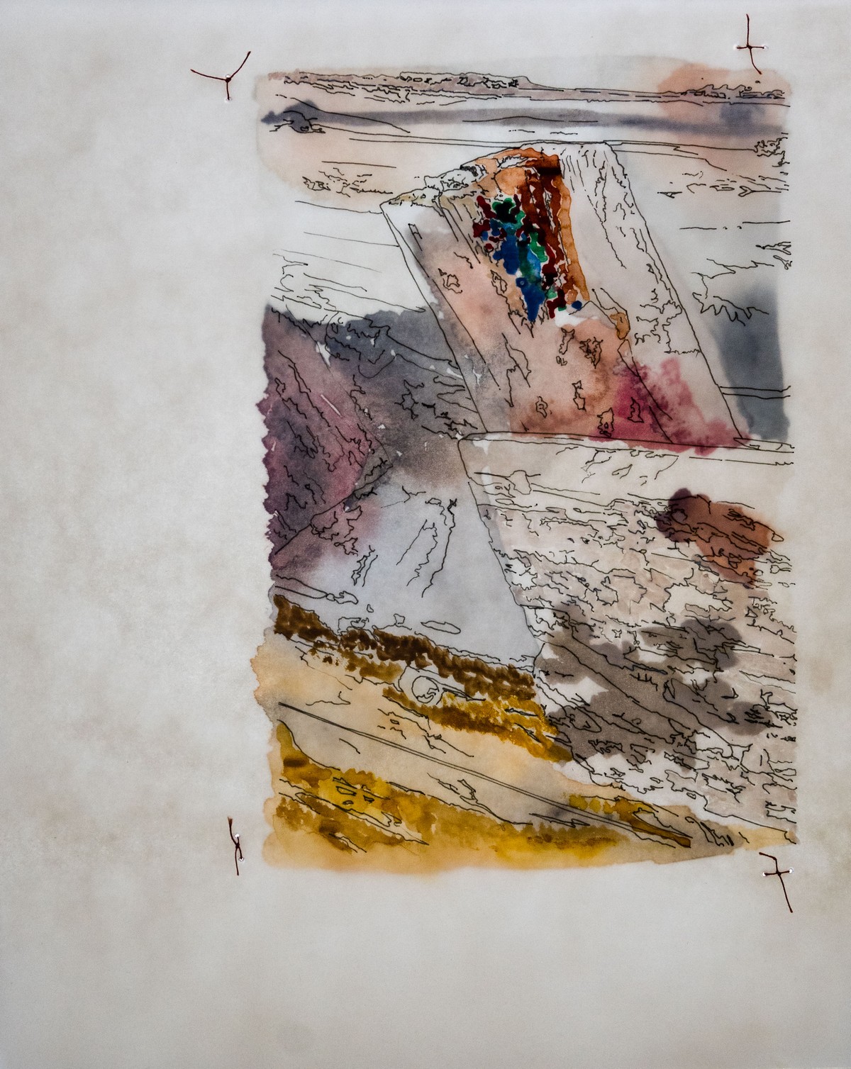 Aquarelle, crayon, papier calque, 14X10cm