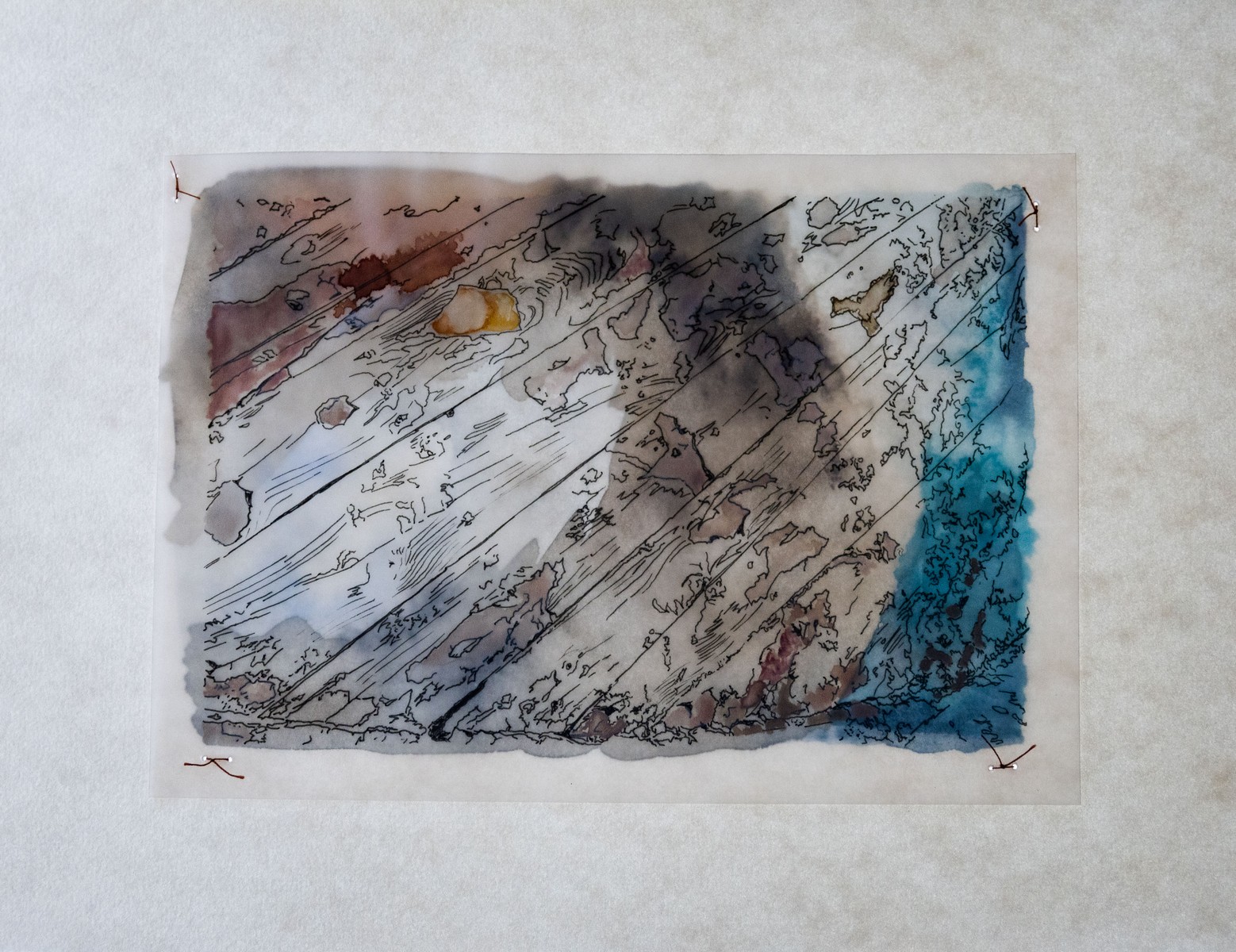 Aquarelle, crayon, papier calque, 14X10cm