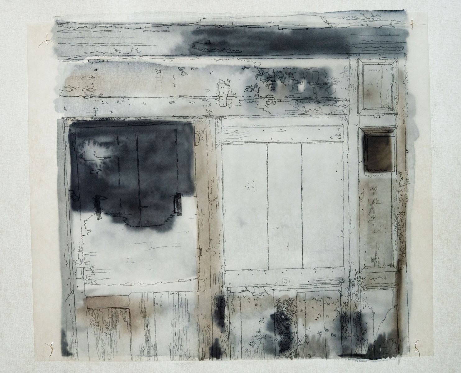 Aquarelle, crayon, papier calque, 20X30cm